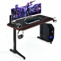 55 Inch Gaming Desk with Free Mouse Pad with Carbon Fiber Surface - Gallery View 2 of 12