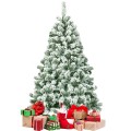 4.5 Feet Snow Flocked Artificial Christmas Tree with 400 Tips - Gallery View 10 of 10