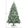 6 Feet Snow Flocked Artificial Christmas Tree Hinged with 928 Tips - Gallery View 4 of 10
