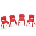 4-pack Kids Plastic Stackable Classroom Chairs - Gallery View 17 of 24