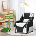Kids Youth PU Leather Gaming Sofa Recliner with Headrest and Footrest - Gallery View 40 of 65