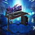 55 Inch Gaming Desk with Free Mouse Pad with Carbon Fiber Surface - Gallery View 11 of 12