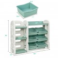 Kids Toy Storage Organizer with Bins and Multi-Layer Shelf for Bedroom Playroom - Gallery View 4 of 22