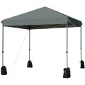 8 x 8 Feet Outdoor Pop up Canopy Tent with Roller Bag and Sand Bags