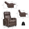 Recliner Massage Wingback Single Chair with Side Pocket - Gallery View 29 of 36