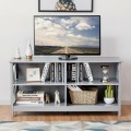 Wooden TV Stand Entertainment for TVs up to 55 Inch with X-Shaped Frame - Gallery View 6 of 36
