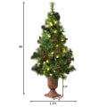 3/4/5 Feet LED Christmas Tree with Red Berries Pine Cones - Gallery View 20 of 29