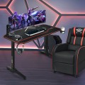 55 Inch Gaming Desk with Free Mouse Pad with Carbon Fiber Surface - Gallery View 1 of 12