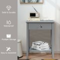 Wooden Bedside Sofa Table with Sliding Drawer - Gallery View 14 of 36