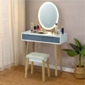 Touch Screen Vanity Makeup Table Stool Set with Lighted Mirror - Gallery View 13 of 36