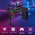 55 Inch Gaming Desk with Free Mouse Pad with Carbon Fiber Surface - Gallery View 5 of 12