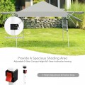 17 x 10 Feet Foldable Pop Up Canopy with Adjustable Dual Awnings - Gallery View 26 of 48