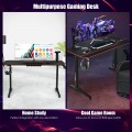 55 Inch Gaming Desk with Free Mouse Pad with Carbon Fiber Surface - Gallery View 7 of 12