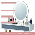 Touch Screen Vanity Makeup Table Stool Set with Lighted Mirror - Gallery View 22 of 36