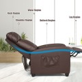 Recliner Massage Wingback Single Chair with Side Pocket - Gallery View 32 of 36