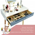 Touch Screen Vanity Makeup Table Stool Set with Lighted Mirror - Gallery View 17 of 36