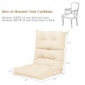 Tufted Patio High Back Chair Cushion with Non-Slip String Ties - Gallery View 52 of 81