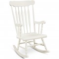 Solid Wood Porch Glossy Finish Rocking Chair