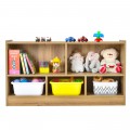 Kids 2-Shelf Bookcase 5-Cube Wood Toy Storage Cabinet Organizer - Gallery View 17 of 38