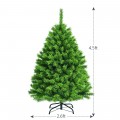 4.5/6.5/7.5 Feet Unlit Artificial Christmas Tree with Metal Stand - Gallery View 15 of 31