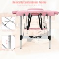 84 Inch L Portable Adjustable Massage Bed with Carry Case for Facial Salon Spa