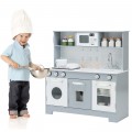 Pretend Play Kitchen Wooden Toy Set for Kids with Realistic Light and Sound - Gallery View 7 of 11