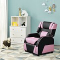 Kids Youth PU Leather Gaming Sofa Recliner with Headrest and Footrest - Gallery View 59 of 65