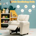 Children's PU Leather Recliner Chair with Front Footrest - Gallery View 52 of 62