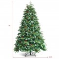 Pre-Lit Snowy Christmas Hinged Tree with Multi-Color Lights - Gallery View 4 of 24