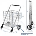 Heavy Duty Folding Utility Shopping Double Cart - Gallery View 13 of 18