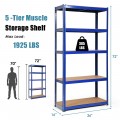 72 Inch Storage Rack with 5 Adjustable Shelves for Books Kitchenware - Gallery View 14 of 45