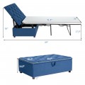 Folding Ottoman Sleeper Bed with Mattress for Guest Bed and Office Nap - Gallery View 14 of 30