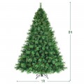 Pre-lit Hinged Christmas Tree with Glitter Tips and Pine Cones - Gallery View 16 of 36