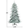 7 Feet Snow Flocked Slim Artificial Christmas Fir Tree - Gallery View 4 of 11