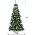 8 Feet Snow Flocked Artificial Christmas Hinged Tree - Gallery View 4 of 12
