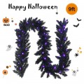 9 Feet Pre-lit Christmas Halloween Garland with 50 Purple LED Lights - Gallery View 4 of 13