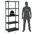 5-Tier Storage Shelving Unit Heavy Duty Rack for Kitchen Room Garage to Save Space - Gallery View 7 of 12