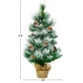 24 Inch Snow Flocked Artificial Christmas Tree - Gallery View 4 of 8