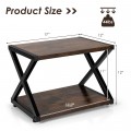 Desktop Printer Stand 2 Tiers Storage Shelves with Anti-Skid Pads - Gallery View 4 of 24