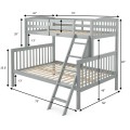Twin Over Full Bunk Bed with Ladder and Guardrail - Gallery View 15 of 35