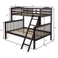 Twin Over Full Bunk Bed with Ladder and Guardrail - Gallery View 27 of 35