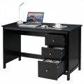 3-Drawer Home Office Study Computer Desk with Spacious Desktop - Gallery View 9 of 24