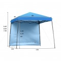10 x 10 Feet Pop Up Tent Slant Leg Canopy with Roll-up Side Wall - Gallery View 4 of 60