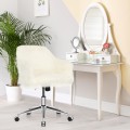 Modern Fluffy Faux Fur Vanity Office Chair for Teens Girls - Gallery View 1 of 12