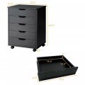 Mobile Lateral Filing Organizer with 5 Drawers and Wheels - Gallery View 4 of 22