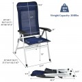 2 Pieces Patio Dining Chair with Adjust Portable Headrest