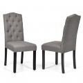 Set of 2 Modern Tufted Dining Chairs with Padded Seat - Gallery View 3 of 36
