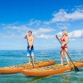 11 Feet Inflatable Stand Up Paddle Board with Backpack Aluminum Paddle Pump - Gallery View 17 of 22