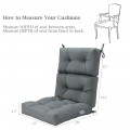 Tufted Patio High Back Chair Cushion with Non-Slip String Ties - Gallery View 28 of 81