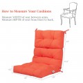 Tufted Patio High Back Chair Cushion with Non-Slip String Ties - Gallery View 16 of 81